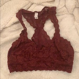 Burgundy Lace Bralette size L